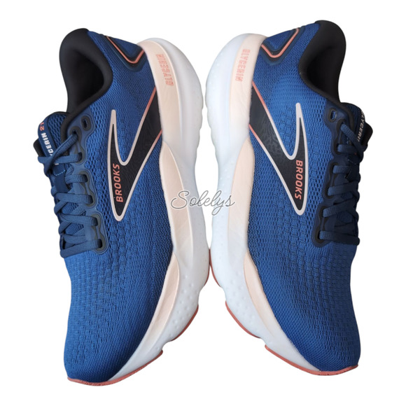 Brooks Glycerin 21 Womens 9.5 Blue Icy Pink Rose Road Running Comfort Sneaker - Picture 10 of 12